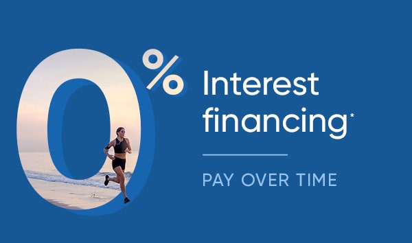 0% Interest financing - pay over time